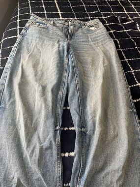 Acid Wash Skater Jeans - Distressed Vintage Look - Baggy -size 02